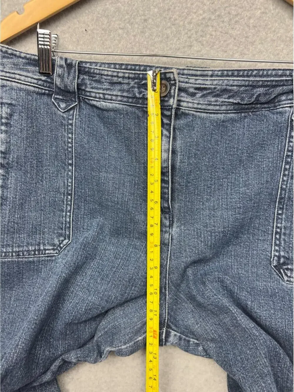 Y2K 90s Charter Club Roll Tab Denim Jeans Womens Plus 16W Outdoor Casual Pockets